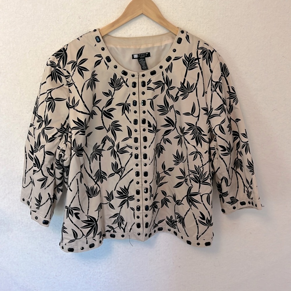 Carole Little Beaded Dress Jacket 3X